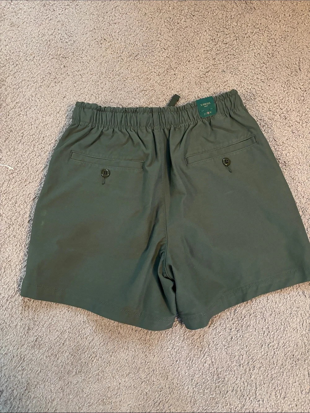 Men's Olive Green Casual Drawstring Shorts